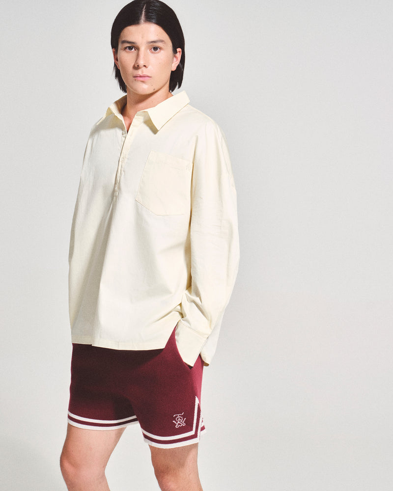 OWST KNITTED SHORTS - BURGUNDY