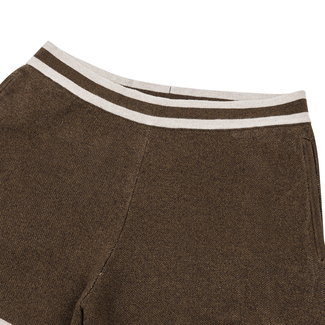 OWST KNITTED SHORTS - DARK BROWN