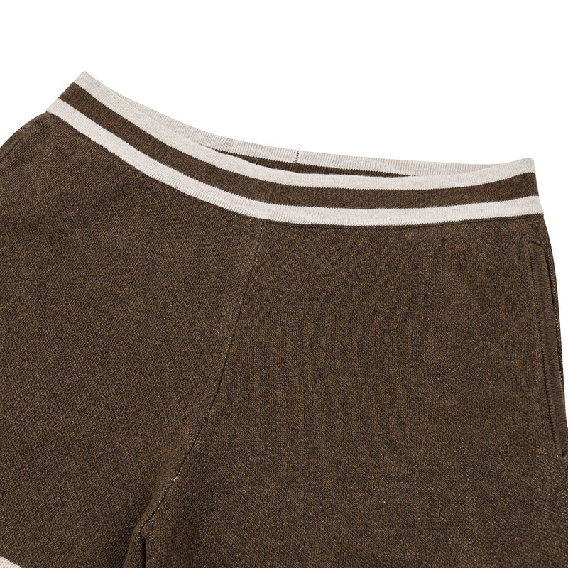 OWST KNITTED SHORTS - DARK BROWN