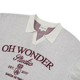 OWST COLLAR KNITTED TEE - CREAM