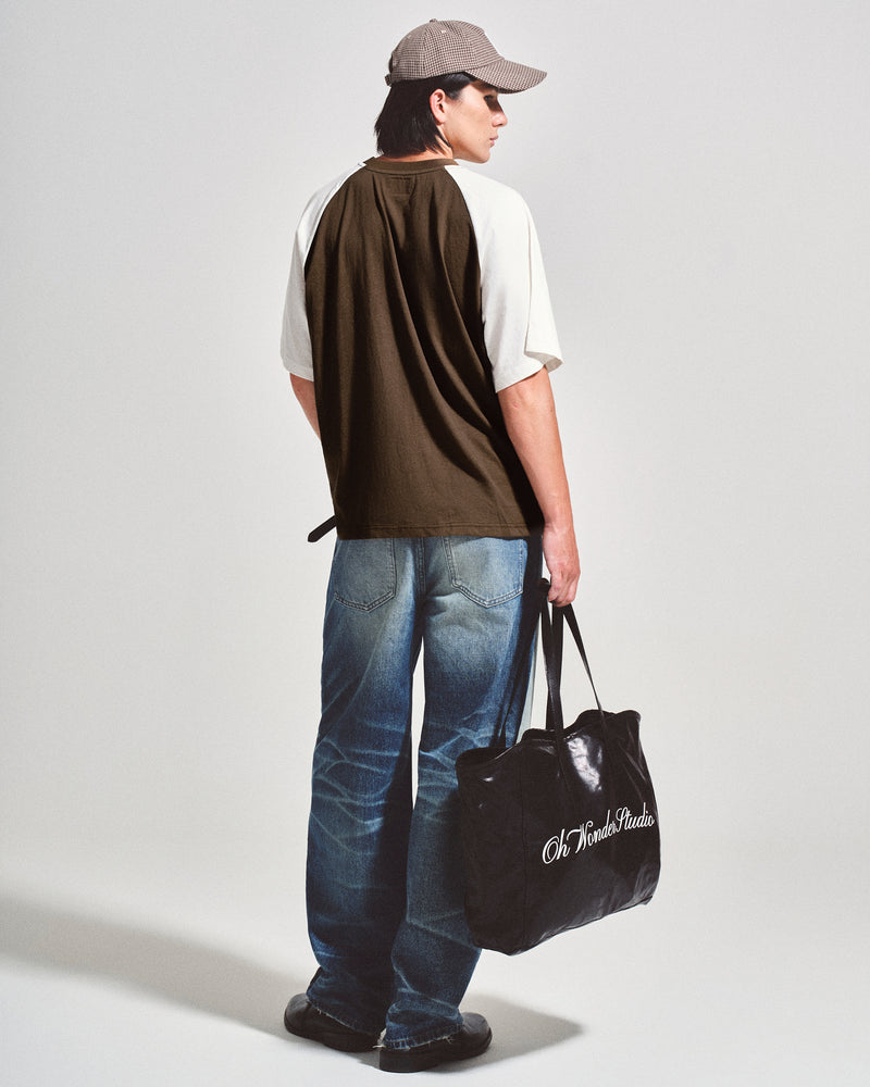 OWST LEATHER TOTE BAG BLACK