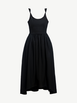 CURVED BACKLESS DRESS