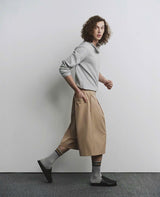 GRAY RIBBED HENLEY TOP