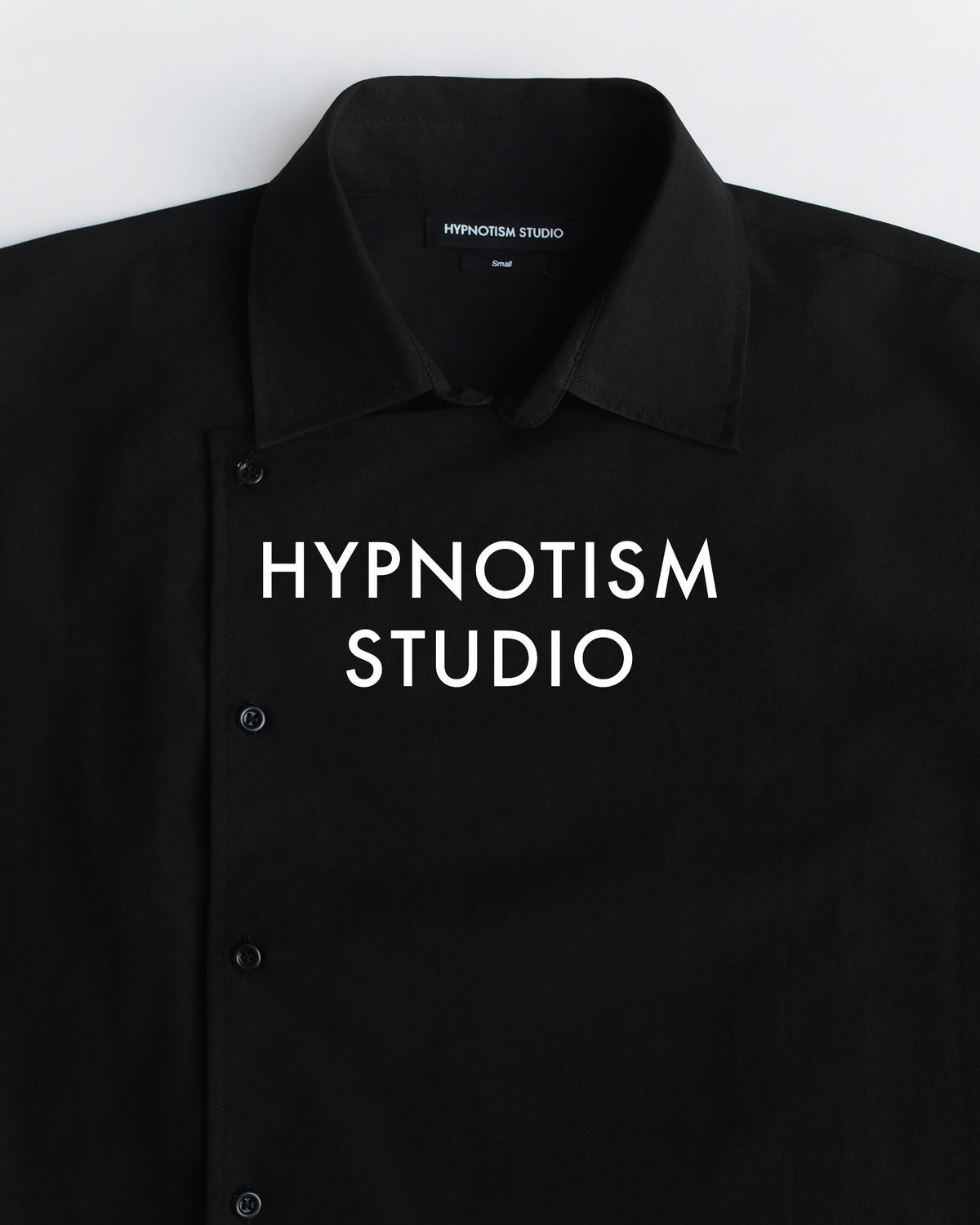 BLACK SLANT SHIRT