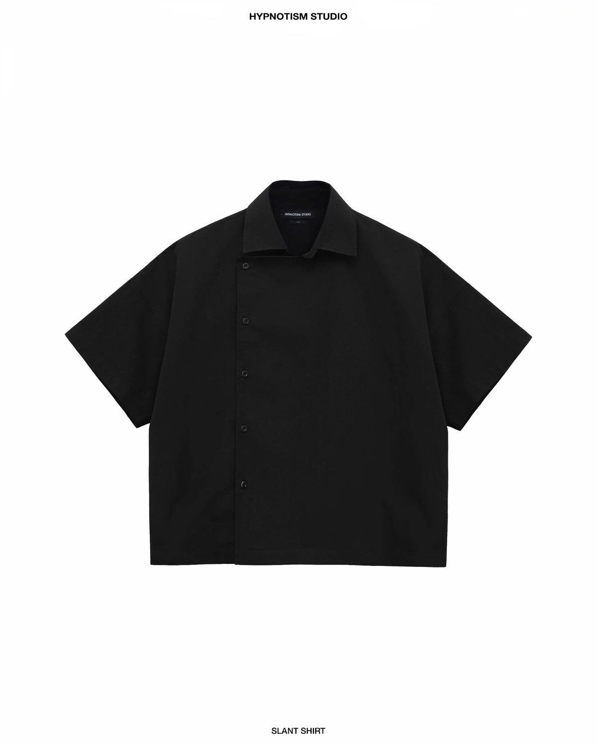 BLACK SLANT SHIRT