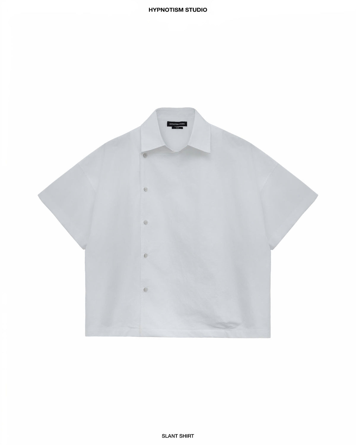 WHITE SLANT SHIRT