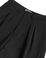 BLACK CRUDE TROUSERS
