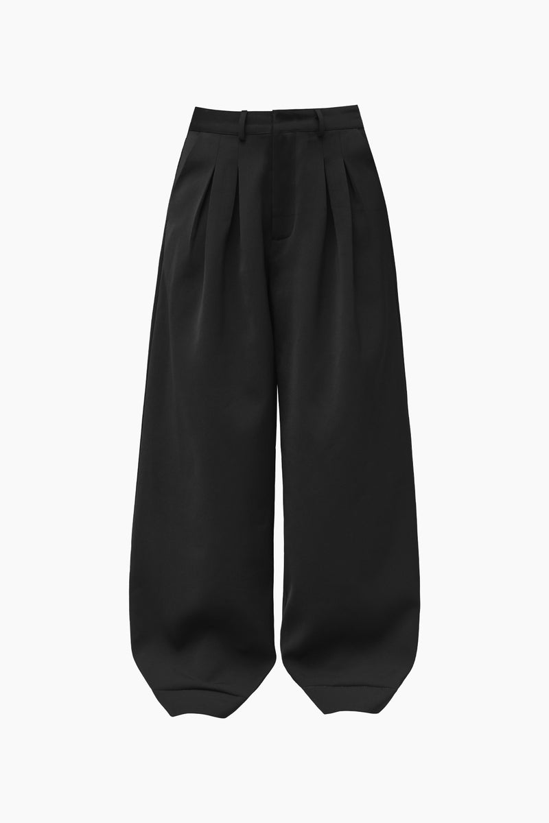 BLACK CRUDE TROUSERS