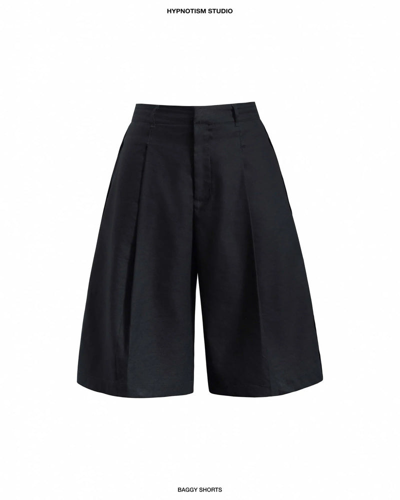 BLACK BAGGY SHORTS