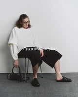 BLACK BAGGY SHORTS