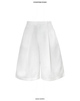 WHITE BAGGY SHORTS