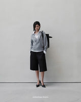 GREY DEEP CUT POLO