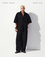 BLACK WELTED POCKET SHIRT