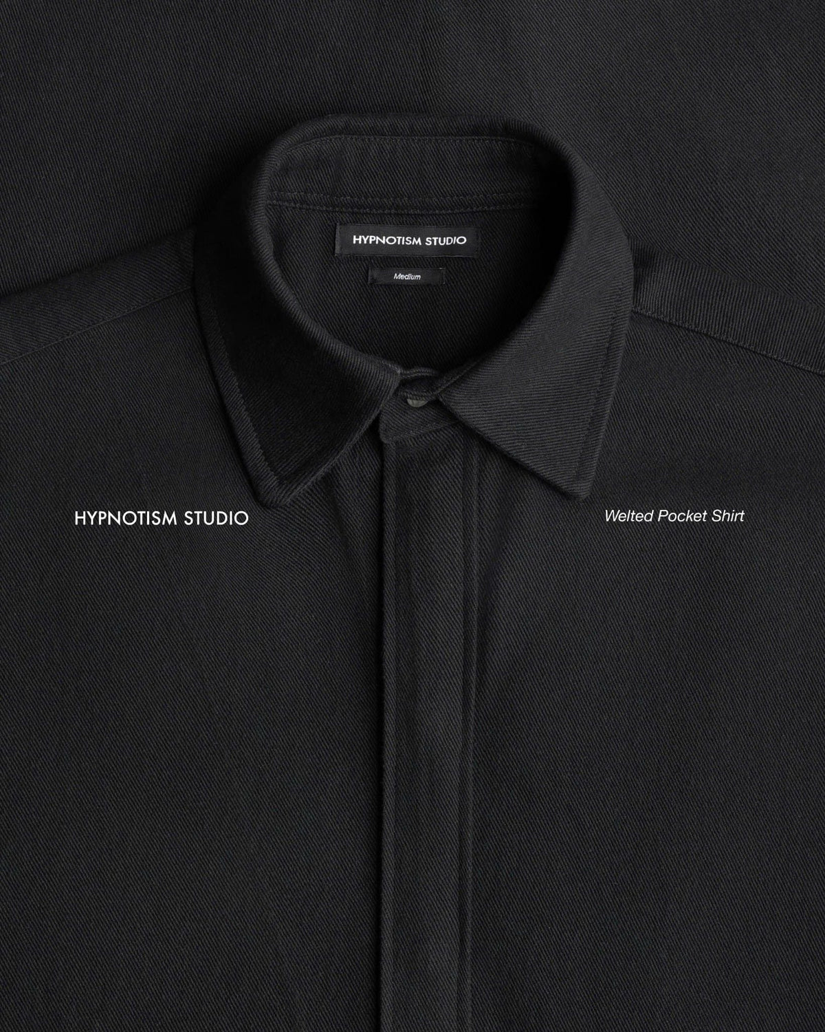 BLACK WELTED POCKET SHIRT