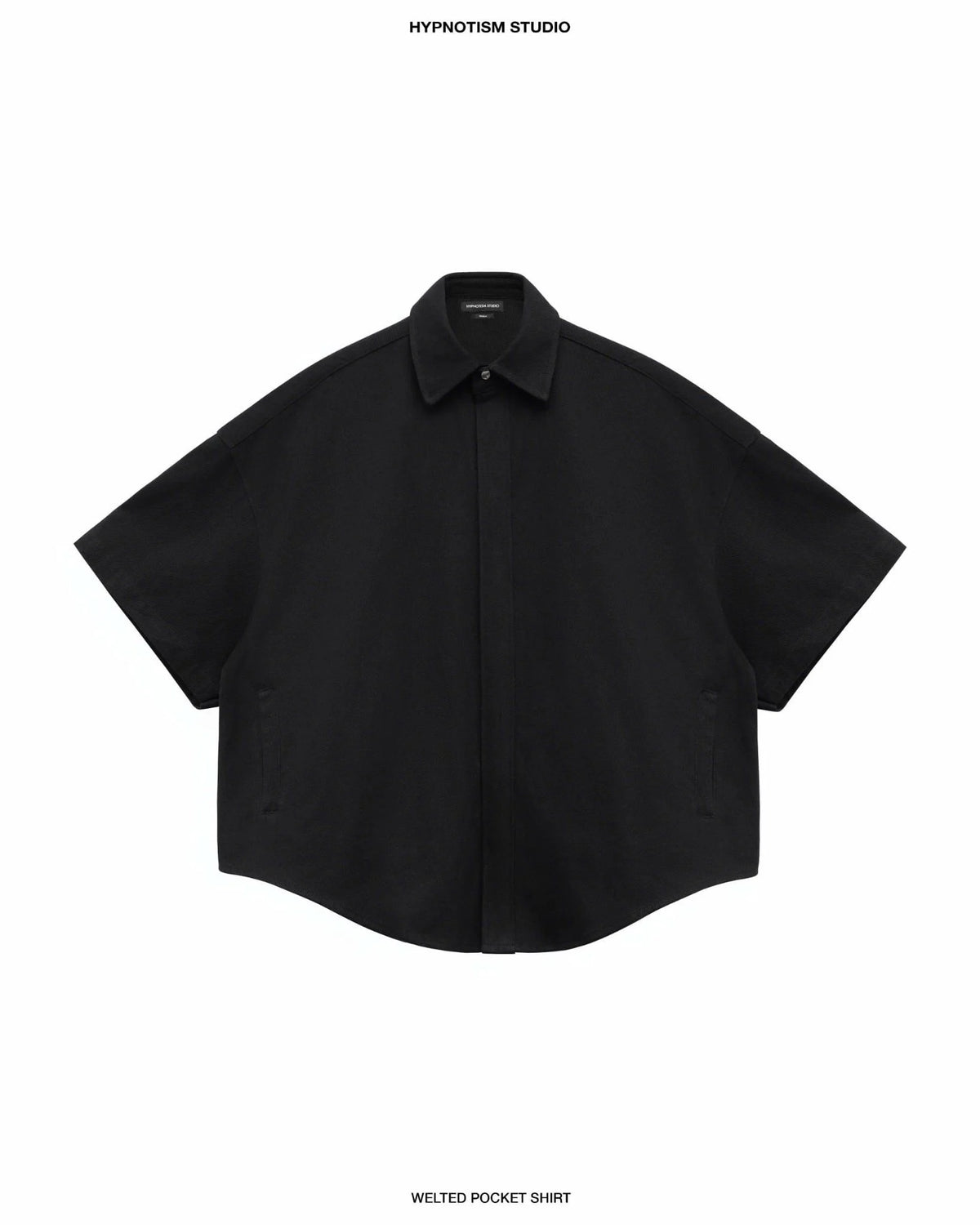BLACK WELTED POCKET SHIRT