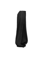 BLACK LOOSE WIDE PLEAT PANTS