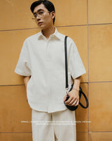 WHITE WELTED POCKET SHIRT