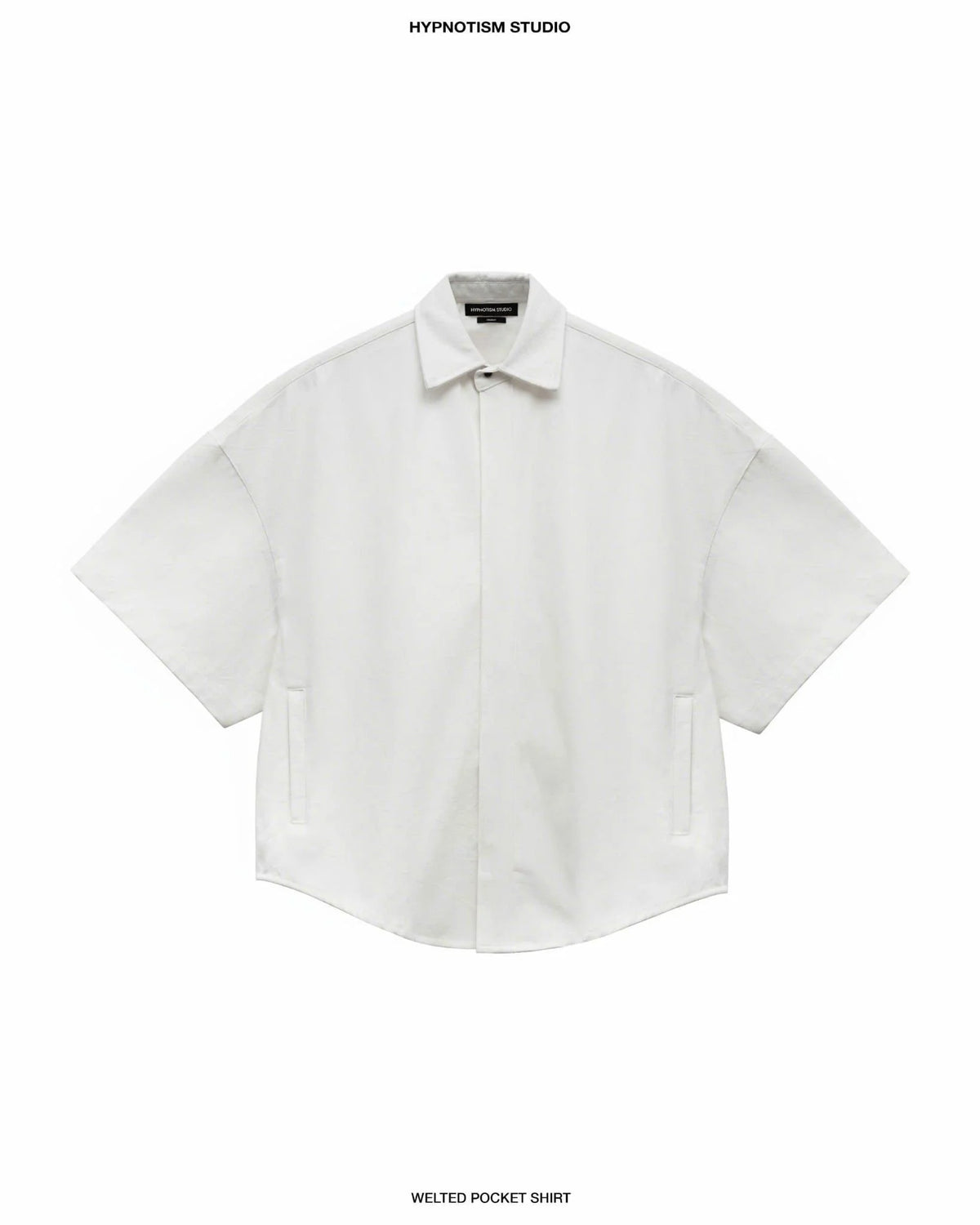 WHITE WELTED POCKET SHIRT