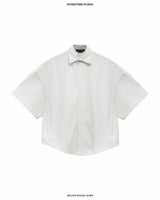 WHITE WELTED POCKET SHIRT
