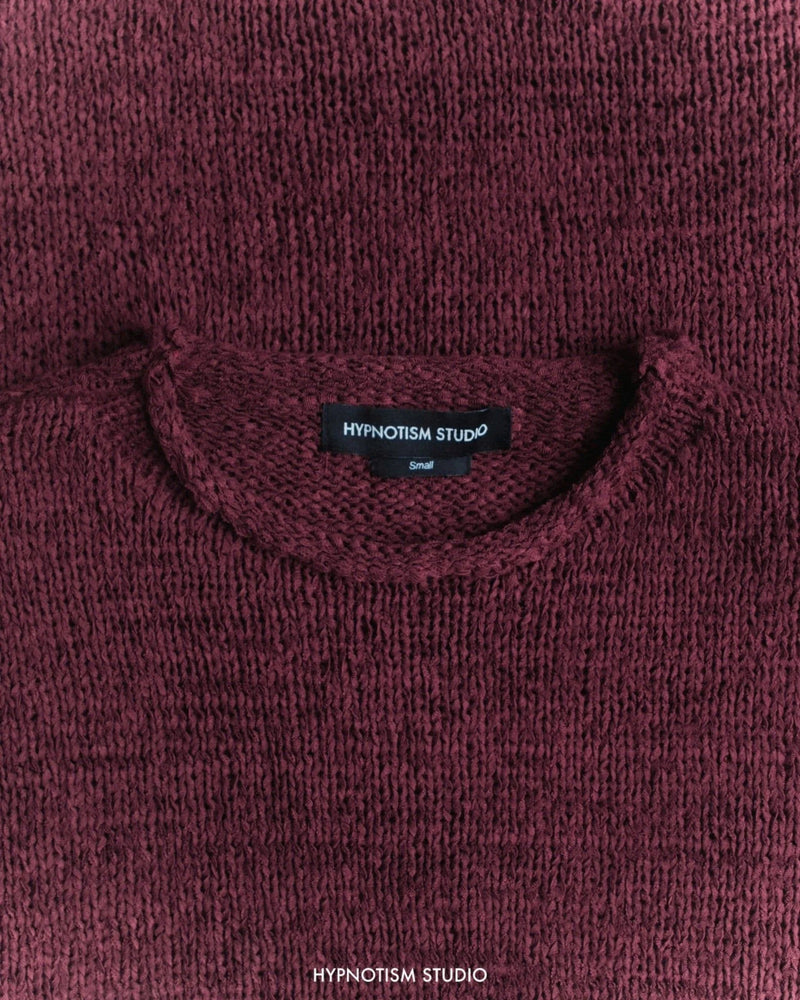 PLUM DRIFTWEAVE KNIT