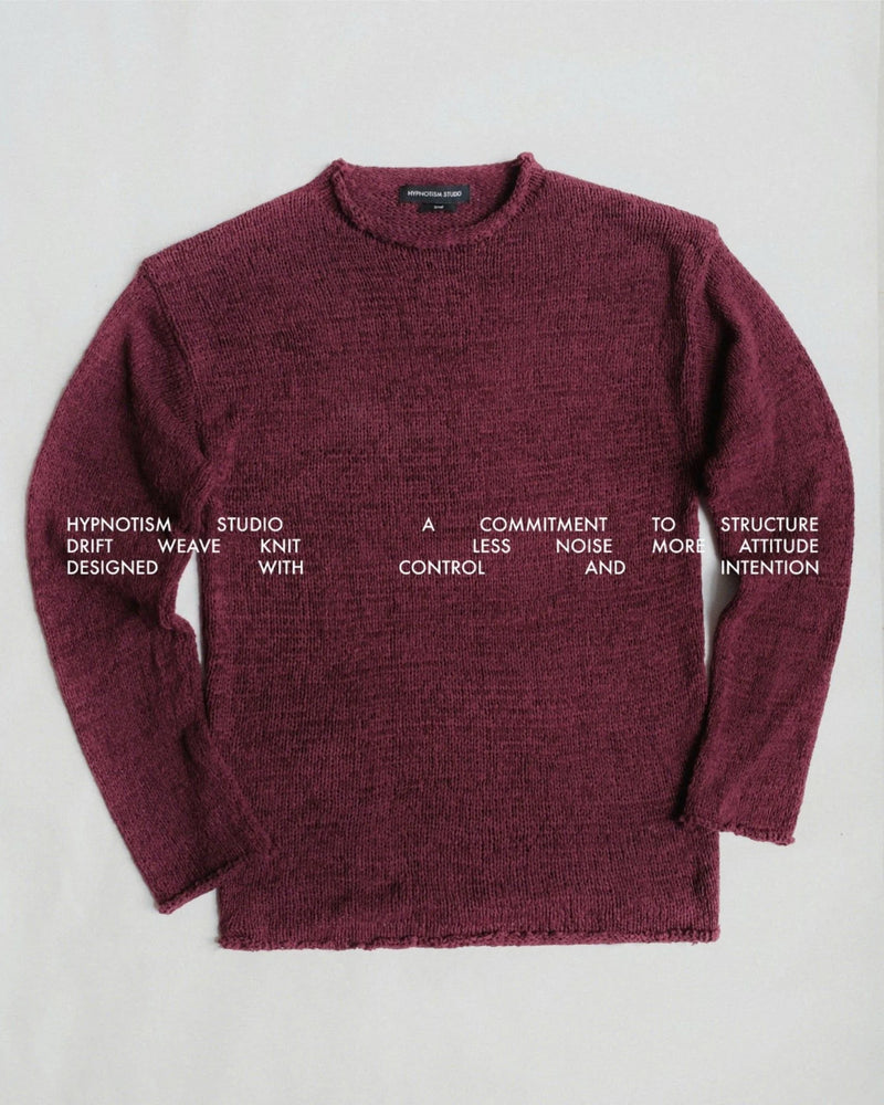 PLUM DRIFTWEAVE KNIT