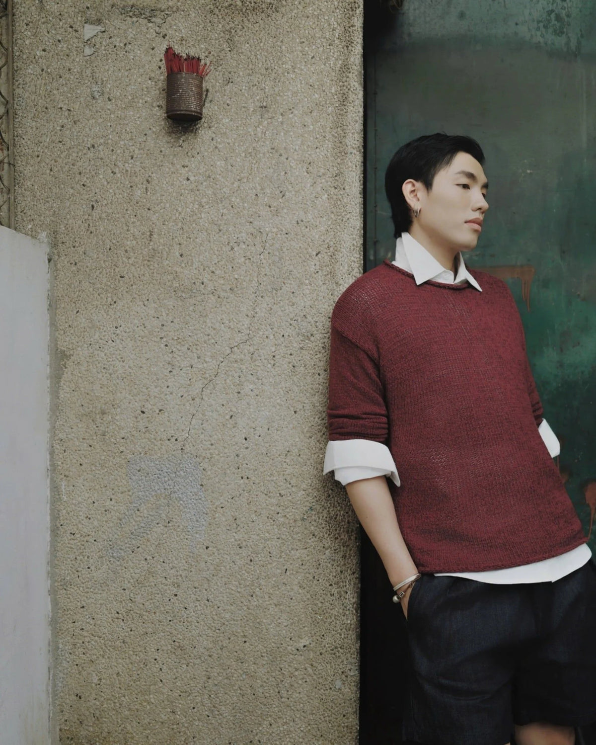 PLUM DRIFTWEAVE KNIT