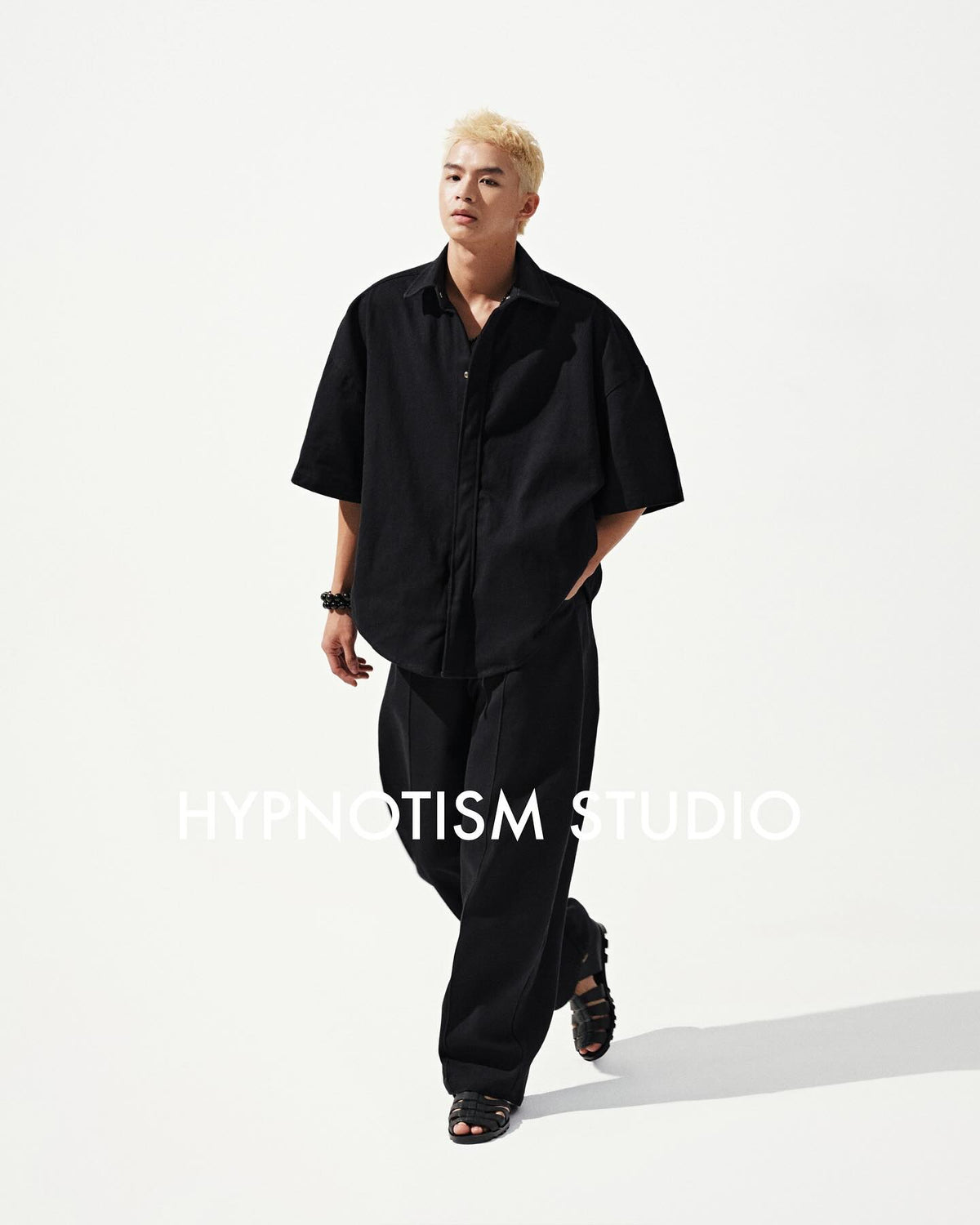 BLACK WELTED POCKET SHIRT