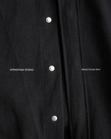 BLACK WELTED POCKET SHIRT