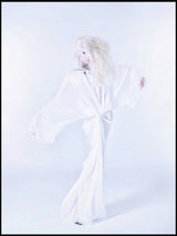 OFF-WHITE PERLE DE L’ORIENT SILK CHIFFON GOWN
