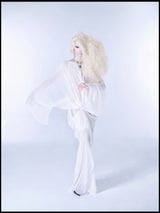 OFF-WHITE PERLE DE L’ORIENT SILK CHIFFON GOWN