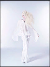 OFF-WHITE PERLE DE L’ORIENT SILK CHIFFON GOWN