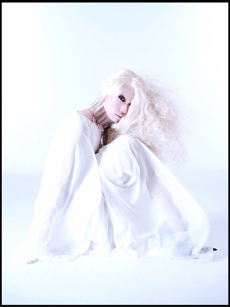 OFF-WHITE PERLE DE L’ORIENT SILK CHIFFON GOWN