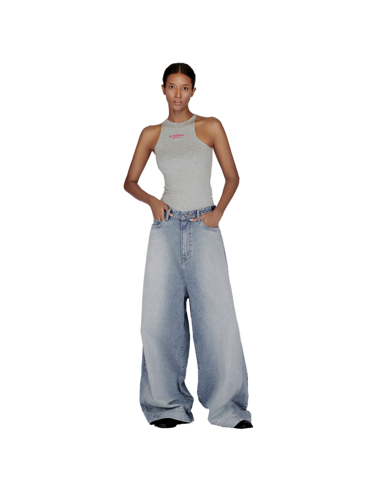 UNEVEN SHOULDER TANK TOP