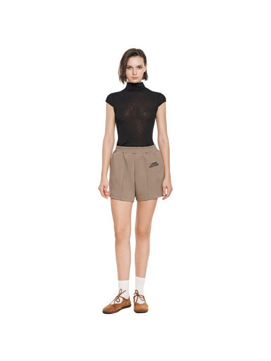 SHEER MOCK NECK BASIC TOP