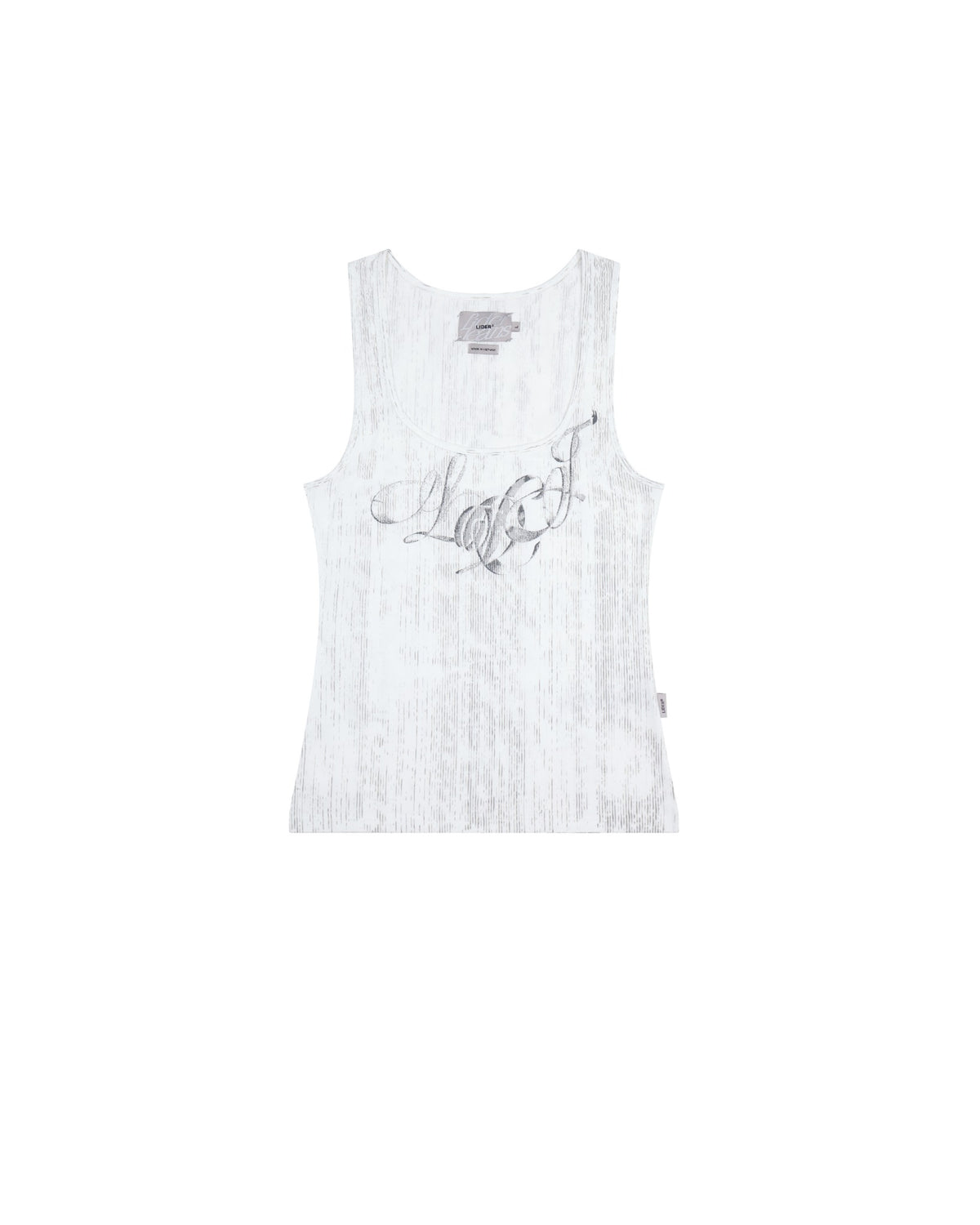 WHITE LDJ PATTERN TANK TOP