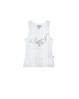 WHITE LDJ PATTERN TANK TOP