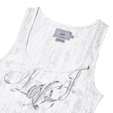 WHITE LDJ PATTERN TANK TOP