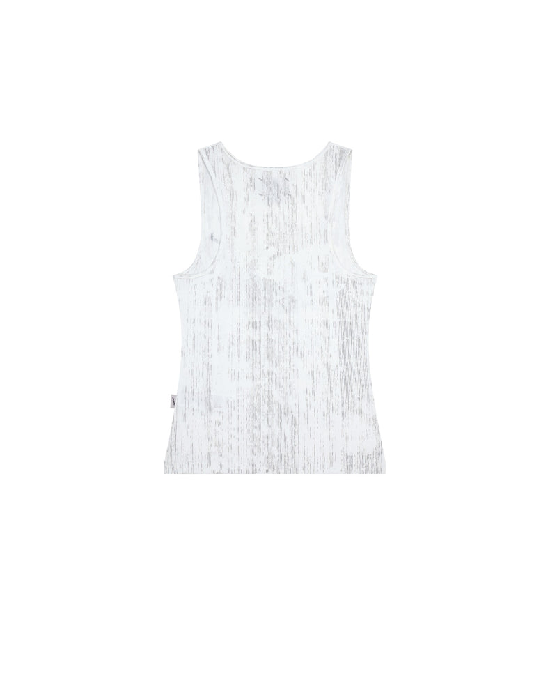 WHITE LDJ PATTERN TANK TOP