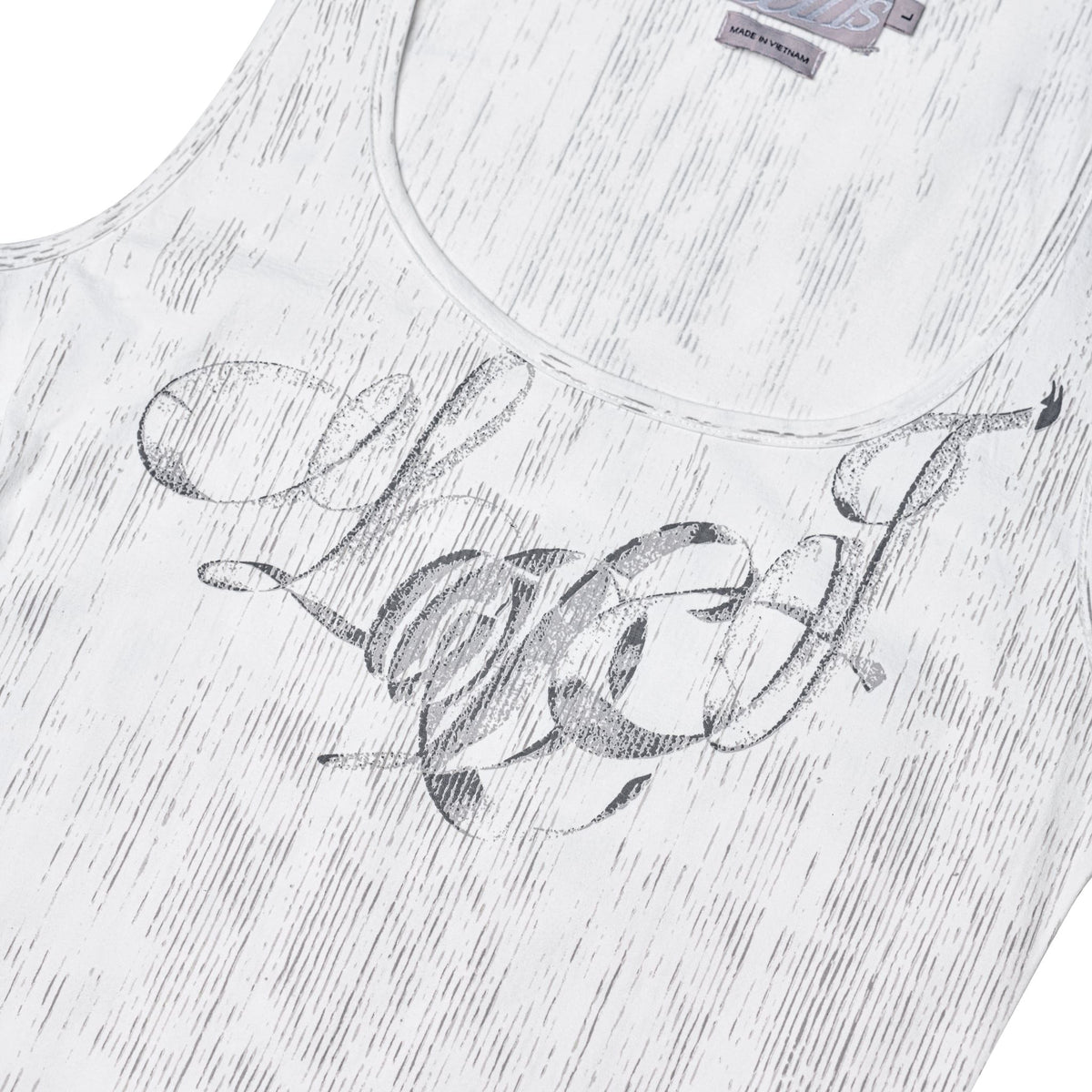 WHITE LDJ PATTERN TANK TOP