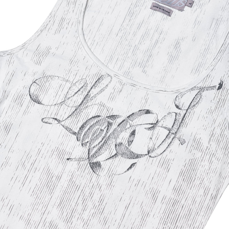 WHITE LDJ PATTERN TANK TOP