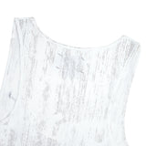 WHITE LDJ PATTERN TANK TOP