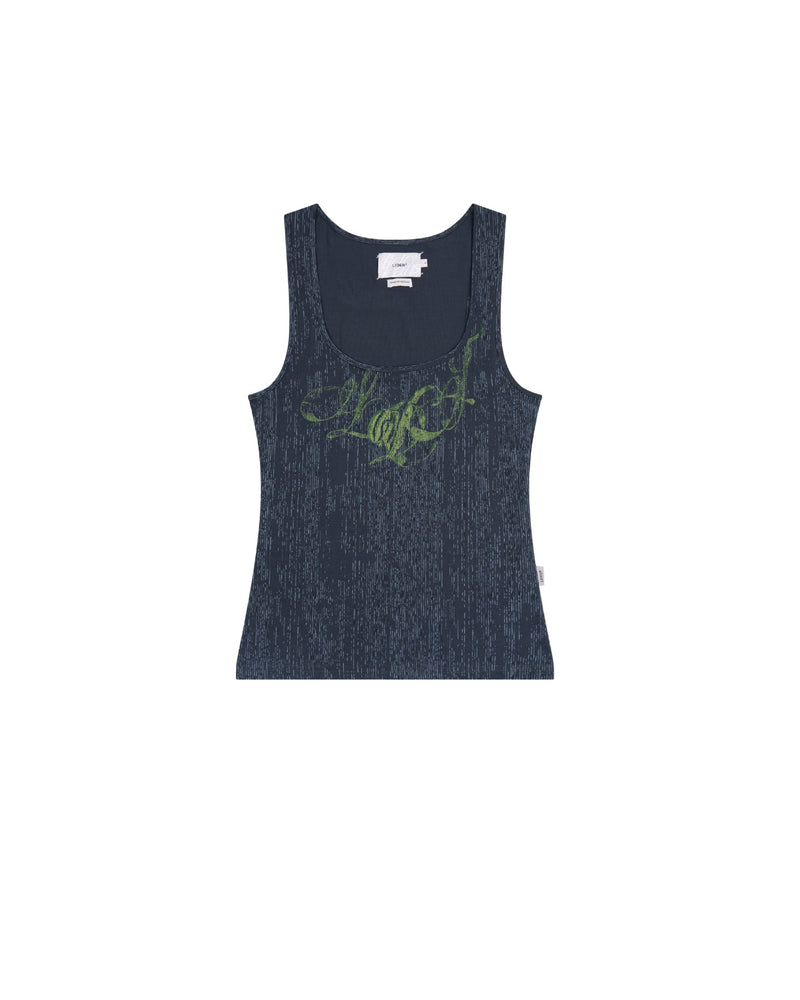 MIDNIGHT NAVY LDJ PATTERN TANK TOP