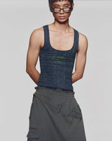 MIDNIGHT NAVY LDJ PATTERN TANK TOP