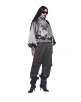 SATIN SILVER ALL FOR FUN BOMBER JACKET