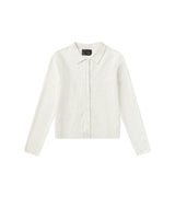 WHITE CONTOUR KNIT FIT SHIRT