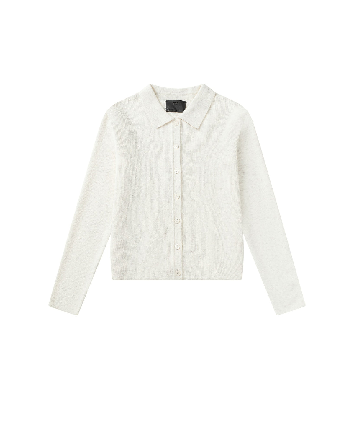 WHITE CONTOUR KNIT FIT SHIRT