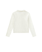 WHITE CONTOUR KNIT FIT SHIRT