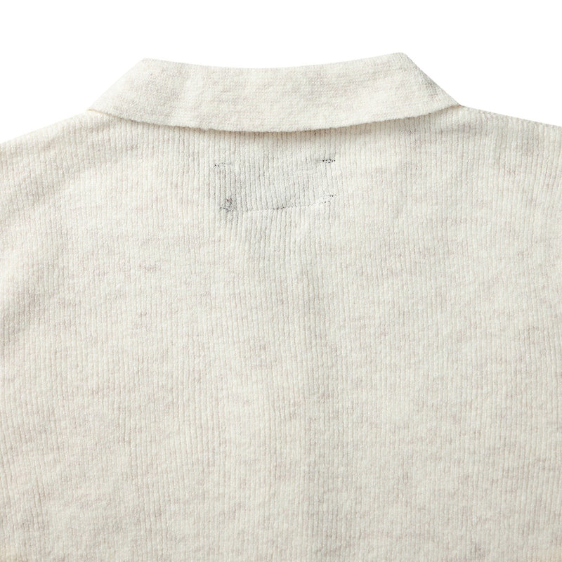 WHITE CONTOUR KNIT FIT SHIRT