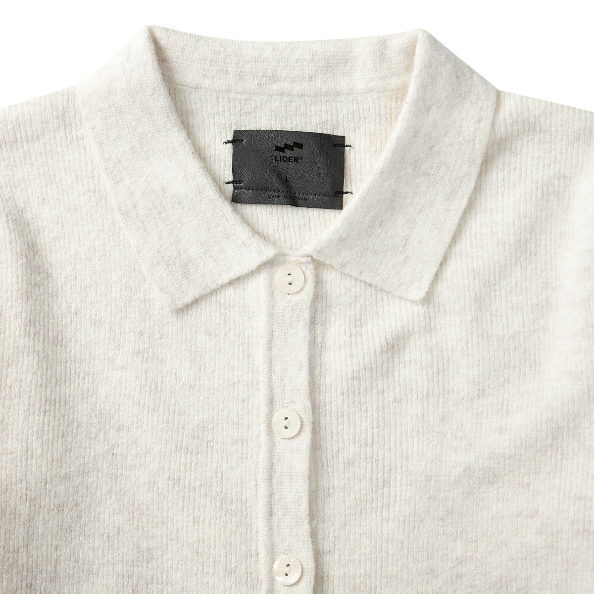 WHITE CONTOUR KNIT FIT SHIRT