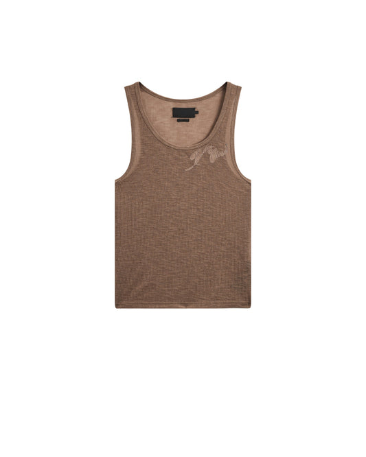 CAMEL BROWN AIRY CLOSET TANK TOP